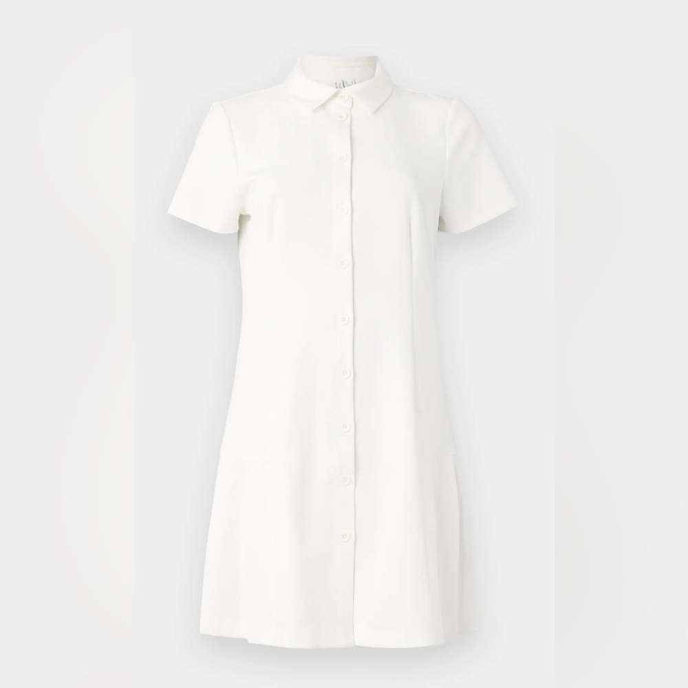 Vero Moda short sleeve white button up shirt dress